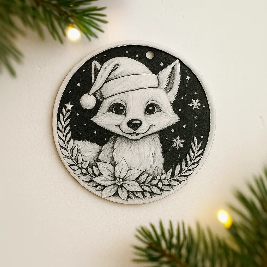 Téli Rókás Karácsonyfadísz – különleges, egyedi hangulattal ❄️