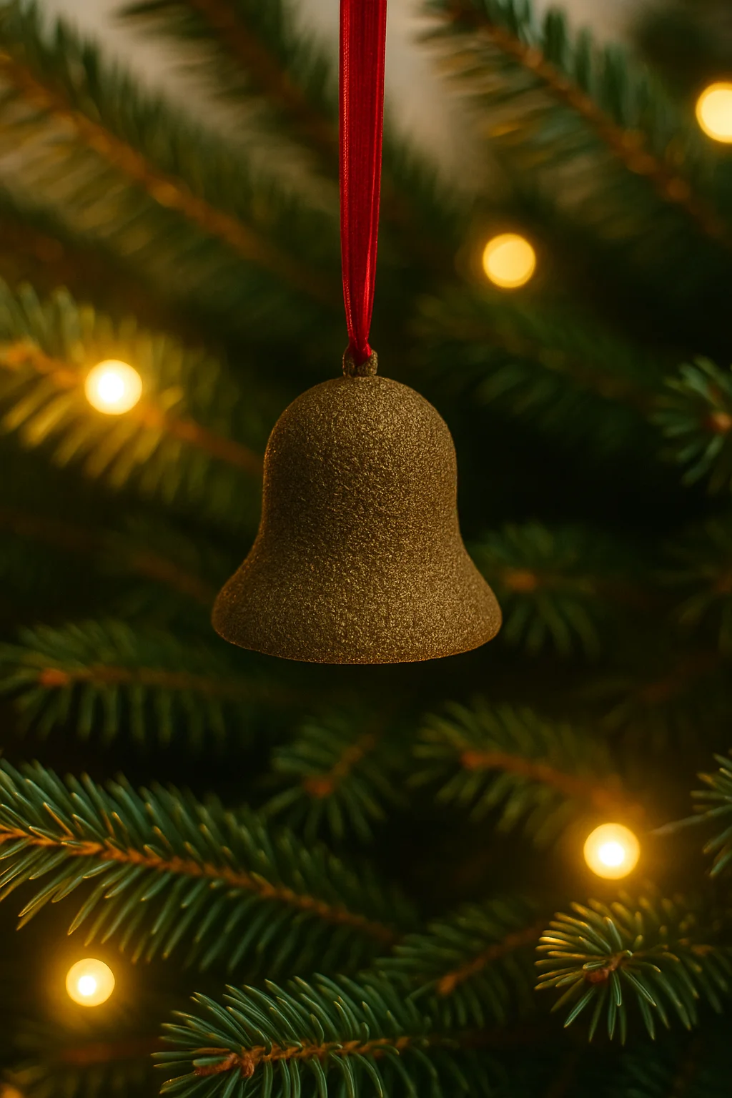 3D nyomtatott arany karácsonyi harang – elegáns ünnepi dísz