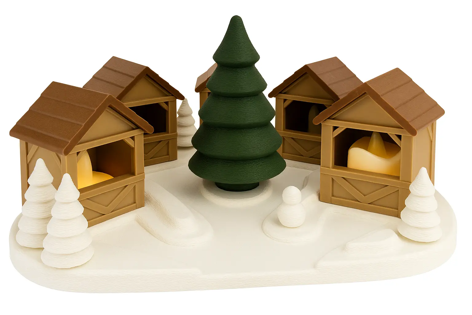 Karácsonyi Vásár Asztali Dísz – LED mécsesekkel