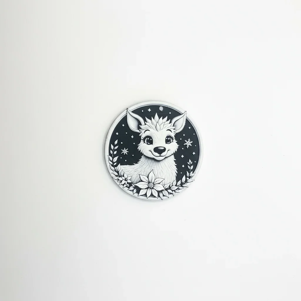 Varázslatos téli szarvas karácsonyfadísz – 3D nyomtatással készült ✨