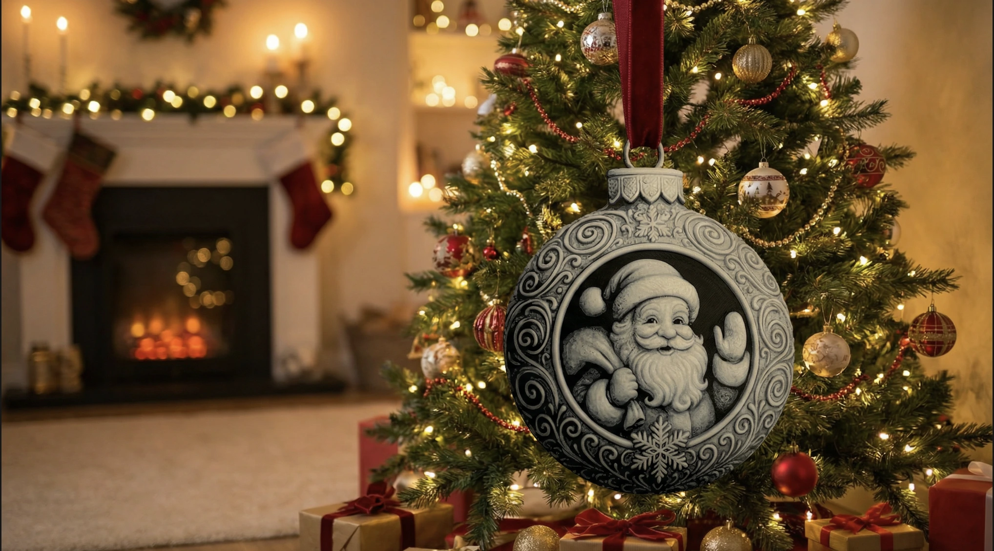 🎅✨ Mesés Mikulásos karácsonyfadísz – az ünnep igazi varázsa ✨🎄