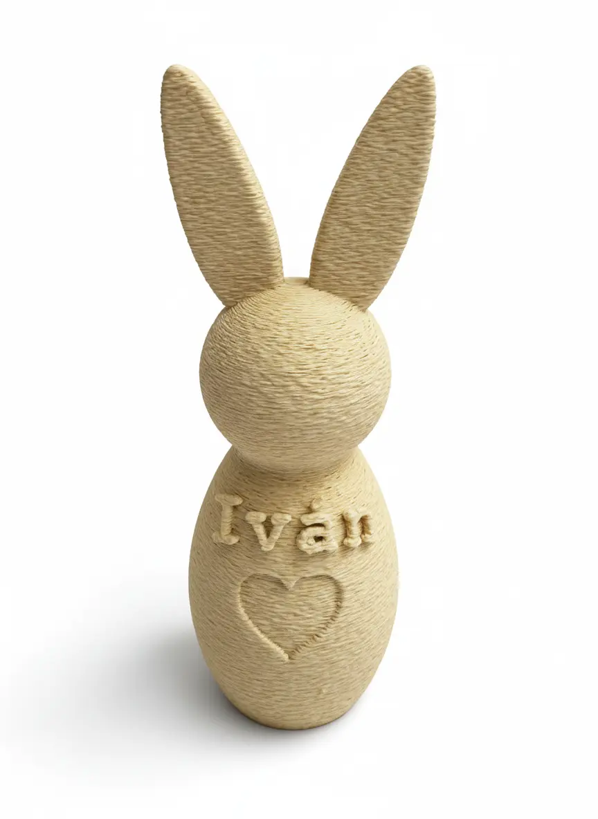 🐰 Névre szóló húsvéti nyuszi – személyes és szerethető dekoráció