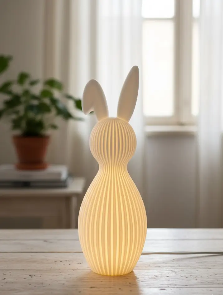 ✨ Prémium húsvéti ajándék – Nyuszi mécses, meleg fénnyel