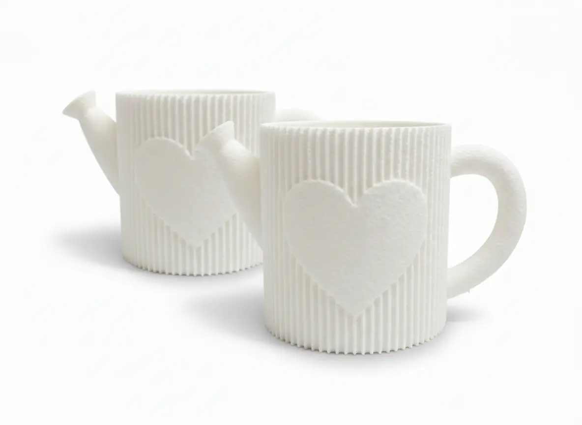 🤍 Szívecskés kancsó kaspó – különleges, szerethető dekoráció