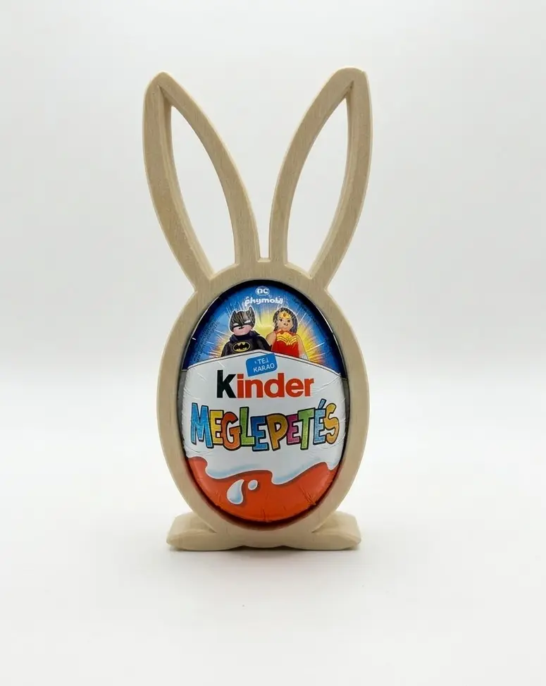 🐰 Húsvéti Kindertojás tartó – nyuszis design