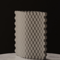Korall – 3D nyomtatott dekorváza, hatszöges méhsejtmintás felület