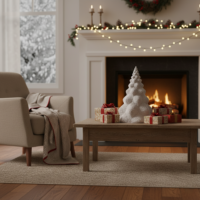 Havas fenyő lámpás – 3D nyomtatott adventi dekoráció