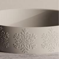 Hópelyhes adventi tál – 3D nyomtatott adventi dekoráció