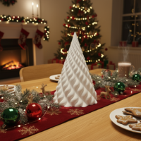 Pikkelyes fenyő lámpás – 3D nyomtatott adventi dekoráció