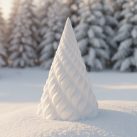 Pikkelyes fenyő lámpás – 3D nyomtatott adventi dekoráció