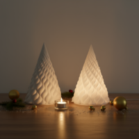 Pikkelyes fenyő lámpás – 3D nyomtatott adventi dekoráció