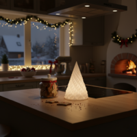 Pikkelyes fenyő lámpás – 3D nyomtatott adventi dekoráció