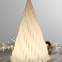 Pliszé fenyő lámpás – 3D nyomtatott adventi dekoráció