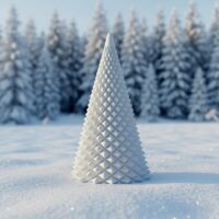 Rombuszmintás fenyő lámpás – 3D nyomtatott adventi dekoráció