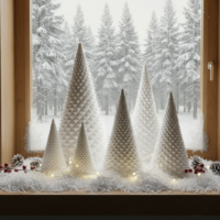 Rombuszmintás fenyő lámpás – 3D nyomtatott adventi dekoráció