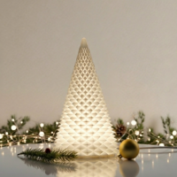 Rombuszmintás fenyő lámpás – 3D nyomtatott adventi dekoráció