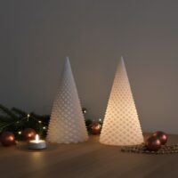 Rombuszmintás fenyő lámpás – 3D nyomtatott adventi dekoráció
